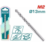 Burghiu pentru metal TOTAL M2 HSS 13 mm, unghi 130°, industrial