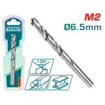 Burghiu pentru metal TOTAL M2 HSS 6,5 mm, 130°, pentru utilizare industriala