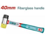 Ciocan cauciuc-plastic TOTAL 40 mm cu mâner din fibră de sticlă