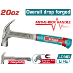 Ciocan de dulgherie TOTAL 560 g, industrial, cu funcție magnetică și mâner antișoc