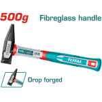 Ciocan de lăcătușerie Total 500 g, cu mâner din fibră de sticlă anti-vibrații