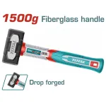 Ciocan pentru zidărie TOTAL 1500 g, cap forjat și mâner din fibră de sticlă