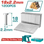 Cuie TOTAL 18 mm, 2.2 mm pentru pistol pneumatic, cutie 1200 buc