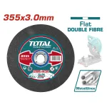 Disc abraziv de tăiere metal și inox TOTAL 355x3x25,4 mm, centru plat