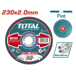 Disc de debitare metale si inox TOTAL 230 mm, 2 mm, pentru polizor unghiular
