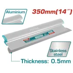 Gletieră TOTAL 350 mm din inox, cu mâner din aluminiu, lamă 0,5 mm