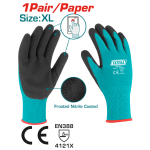 Manusi de protectie TOTAL nitril pe textil, marime XL, compatibile touchscreen