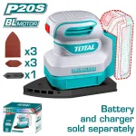Șlefuitor delta pe acumulator TOTAL 20V, brushless, pentru colțuri și finisaje