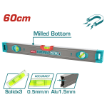 Nivela magnetica cu bula TOTAL 60 cm, precizie 0,5 mm/m, aluminiu 1,5 mm