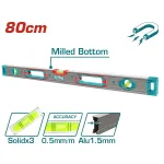 Nivelă magnetică cu bulă TOTAL 80 cm, precizie 0,5 mm/m, aluminiu 1,5 mm