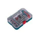 Set șurubelnițe cu clichet TOTAL, 31 piese, mâner în T, biți CR-V și chei 1/4”