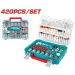 Set 420 accesorii pentru mini polizor Total, pentru tăiere, șlefuire și gravare