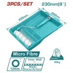 Set trafalet cu tava vopsea TOTAL 230 mm, rola microfibra 12 mm