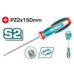 Șurubelniță TOTAL PZ2 S2 industrială, vârf magnetic, 6 mm, lamă 150 mm