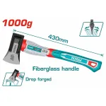 Toporișcă pentru despicat lemne TOTAL 1000 g, mâner din fibră de sticlă