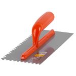 Gletieră zimțată Strend Pro OrangeHand, oțel, mâner plastic, 280x130 mm