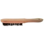 Perie de sârmă Strend Pro, 5 rânduri, oțel, mâner lemn, 30 cm