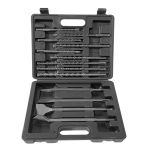 Set burghie și dălți Strend Pro SD047, 13 piese, SDS+, cu valiză de transport