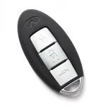 Carcasă cheie Nissan cu 3 butoane, tip telecomandă, neagră (Carguard)