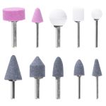 Set pietre abrazive cu tija Strend Pro RGT1010, 10 piese pentru bormasina