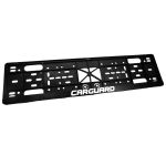 Set 2 suporți pentru număr auto Carguard, plastic flexibil, negru