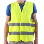 Vestă reflectorizantă galbenă XL Carguard, EN ISO 20471, 120 GSM