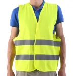 Vestă reflectorizantă galbenă XL Carguard, EN ISO 20471, 120 GSM
