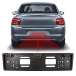 Cameră marșarier cu 2 senzori pe suport pentru număr, Carguard 12V