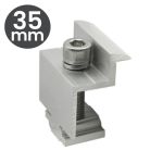 Clemă capăt 35 mm tip Z din aluminiu pentru montaj panou fotovoltaic