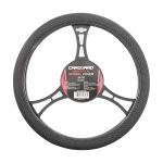 Husă volan auto cu perle Carguard, neagră, 38 cm – aderență și confort