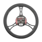 Husă volan auto cu perle Carguard, neagră, 38 cm – aderență și confort