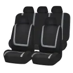 Set huse scaune auto universale Carguard, gri-negru, compatibile airbag