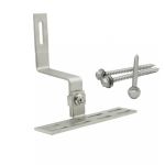 Suport reglabil din inox pentru montaj panou fotovoltaic pe acoperiș cu țiglă, tip Z