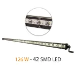 Bară LED auto off-road Carguard 126W, 42 SMD, 8400 lm, IP67, 12-32V
