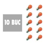 Set 10 becuri auto PY21W BAU15s 12V 21W portocaliu pentru semnalizare, Carguard