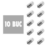 Set 10 becuri auto R5W BA15s 12V 5W, sticlă quartz, alb - Carguard