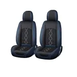 Set huse scaune auto premium 5 locuri Carguard Deluxe, negru-albastru