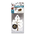 Odorizant auto Paloma Gold Cotton White, aromă de bumbac proaspăt, până la 60 zile