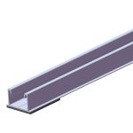 Șină din aluminiu profil P 350 cm pentru montaj panou fotovoltaic, acoperiș plat
