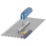 Gletieră zimțată Strend Pro BlueLine din oțel, cu mâner din lemn, 280x130 mm