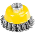 Perie cupă din sârmă torsionată Strend Pro TCB-500, 65 mm, M14