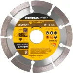Disc diamantat segmentat Strend Pro 521A 115 mm pentru tăiere uscată
