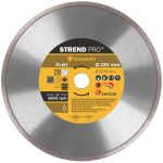 Disc diamantat plin Strend Pro 230 mm pentru tăiere umedă, ceramică/piatră