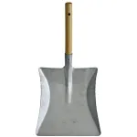 Lopată metalică Z162 vopsită cu mâner din lemn, 47 x 21,5 x 8 cm