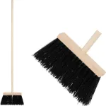 Mătură industrială Geco Indust Black WH 240 mm cu coadă 1200 mm, neagră