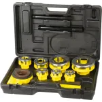 Trusă filiere pentru filetat țevi Strend Pro 3/8–2 inch, 7 piese