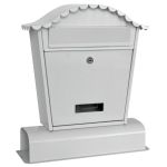 Cutie poștală Hubert A din metal, cu suport pentru ziare și pliante