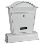 Cutie poștală Hubert A din metal, cu suport pentru ziare și pliante