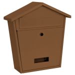 Cutie poștală Modern A, metalică, maro, 365x365x133 mm
