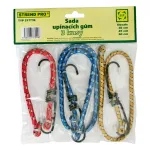 Set corzi elastice Strend Pro 8 mm cu cârlige din oțel, 3 buc (30/45/60 cm)